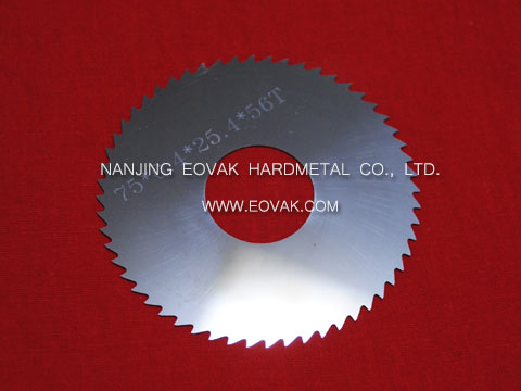 Solid tungsten carbide circular saw blades for slotting on electrical commutators