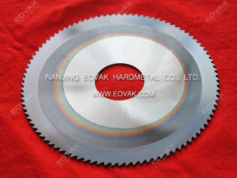 TiAlN coated cemented carbide DIN 1837 circular saw blades for slitting, cut-off steel mesh, stainless steel solid/ hollow pipes, tubes.