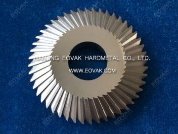 Solid tungsten carbide double angle circular milling cutters
