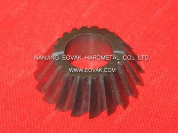 Solid tungsten carbide single angle circular milling cutters