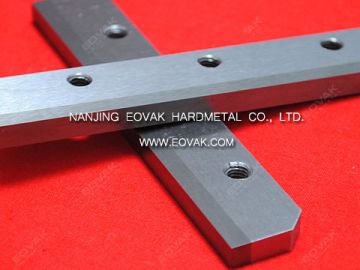 Tungsten carbide brazed anvils, inlaid carbide anvils, carbide tipped anvils, TCT straight blades, TCT bottom knives