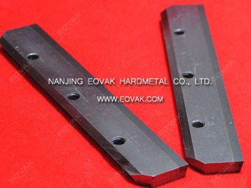 Tungsten carbide brazed shear blades, carbide inlay shear blades, Carbide inlay scrapers with screw holes