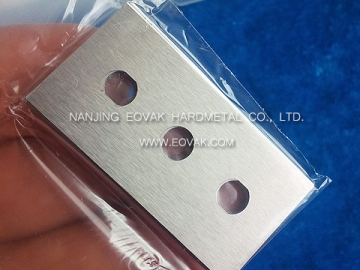 Tungsten carbide 3 holes razor blades, Square Ends / 4 cutting corners